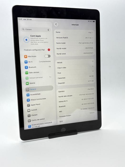 IPAD GEN 9, 10.2inch 64GB - SIM LTE 4G  + Garantie