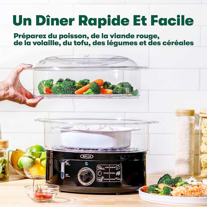 Двуетажен уред за готвене на пара BELLA 7л