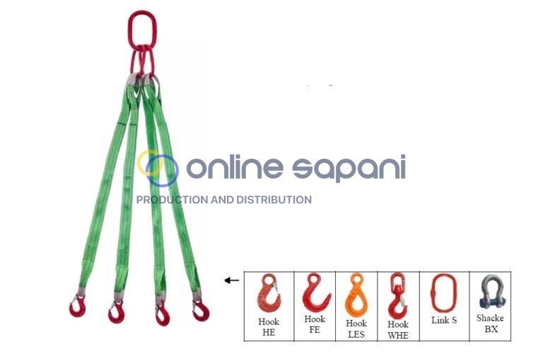 Плоски лентови сапани с 1–4 рамена – до 25 т, сертифицирани EN1492-1