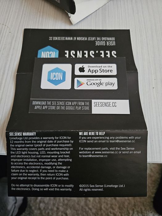 Интелигентна задна велосипедна светлина Icon + See Sense 2 Rear Light