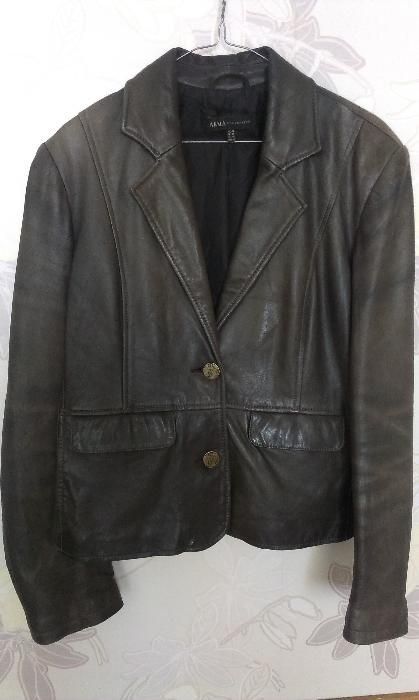 Arma Collection ново ест.кожа яке и шал от естествен косъм