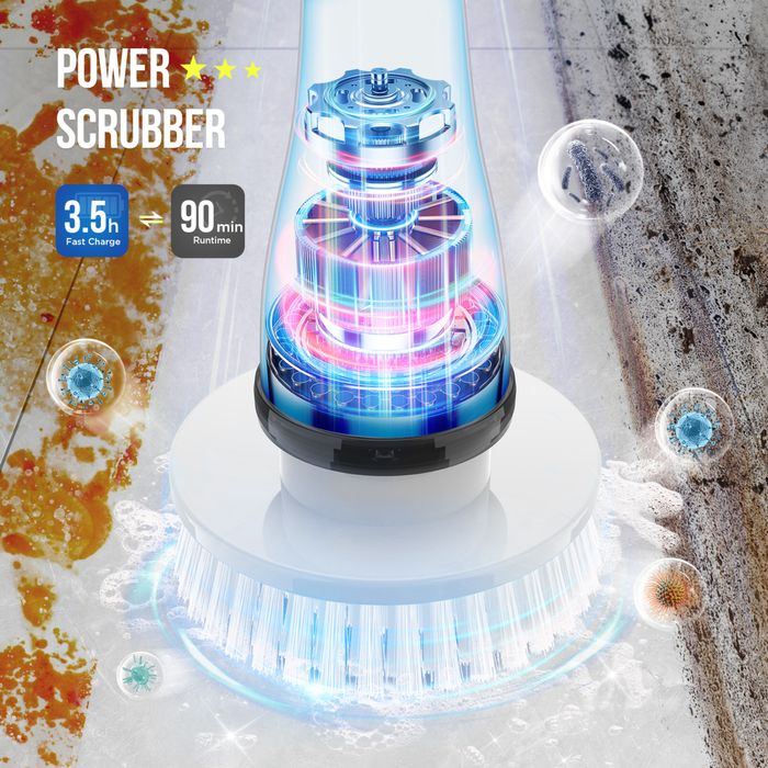 Новинка! Беспроводной электрический скруббер (щетка) для уборки из США
