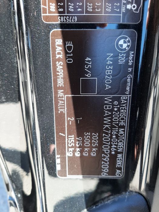 Capota bmw e92,e93 nfl