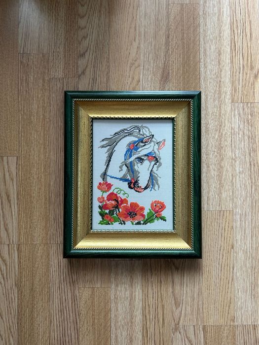 Красив ръчно изработен гоблен в рамка – декорация за дом