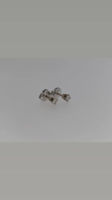 Cercei aur Solitaire cu diamant  14k 1.27gr  (r)