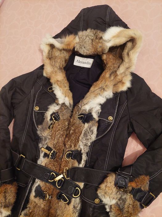 Зимно кожухче с естествен косъм