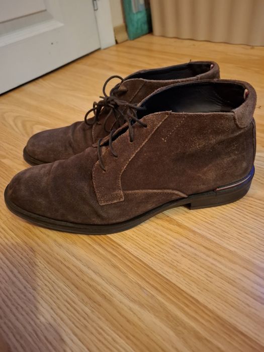 Велурени боти- Tommy hilfinger-42Н-естествен велур