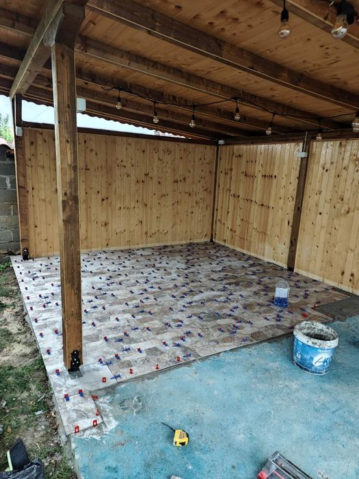 Лепене на камък плочки гранитогрес каменна облицовка полагане на камък