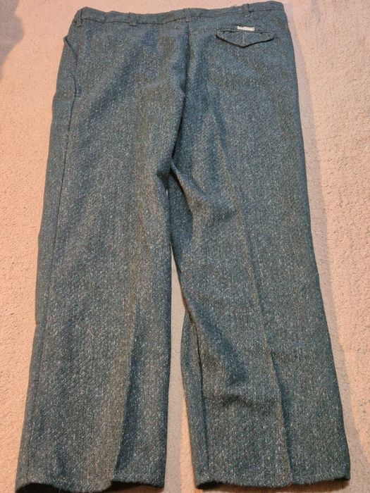 Pantaloni de tweed, pentru bărbați, de culoare verde inchis, marime 48