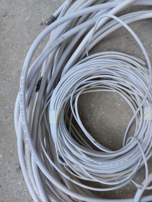 Cablu coaxial RG6 TV, cablu optic internet 9/125  g657 a1,telefon fix