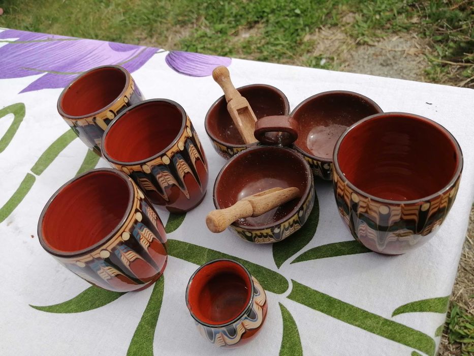 Посребрени чаши за вино, чаши за бренди, керамика, бяло вино