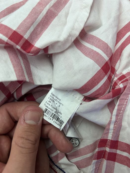 Cămașă Bărbați U.S. Polo Assn. Carouri Alb / Roșu - Mărimea S (Regular Fit)
