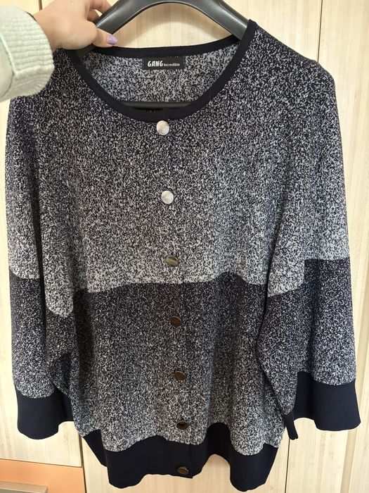 Gang- Тъмно синя жилетка със сребристо, като нова