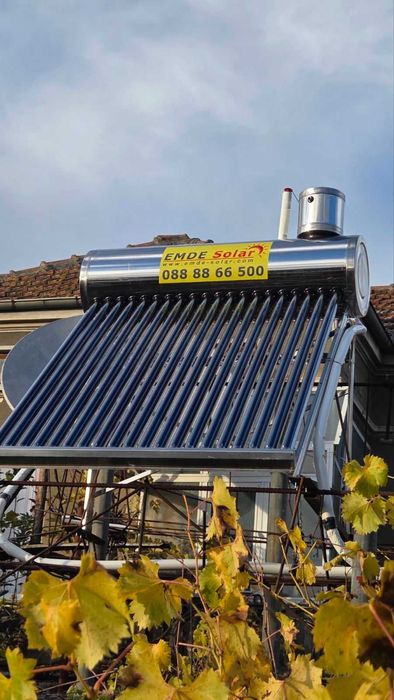 ПРОМОЦИЯ! Слънчев вакуумен колектор  EMDE-Solar 150л. неръждаем