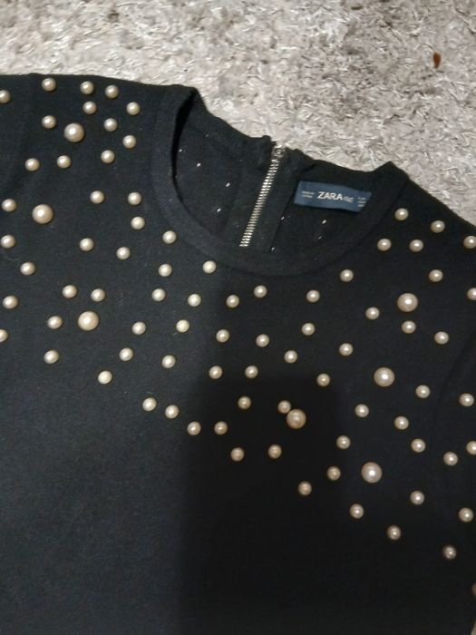 Зара,черна рокля плетиво