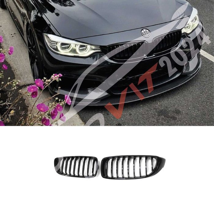 Тунинг решетка Бъбреци за БМВ BMW F32 F33 F36 F80 F82 F83 черен гланц