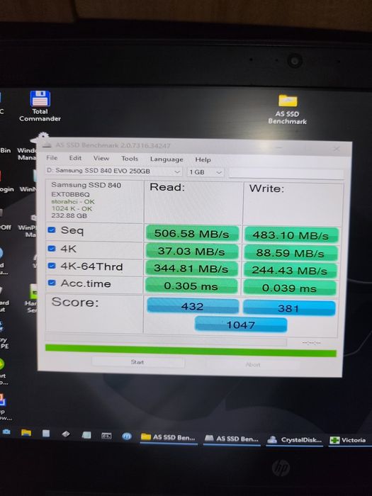 Ssd Samsung 840evo 256gb 96%