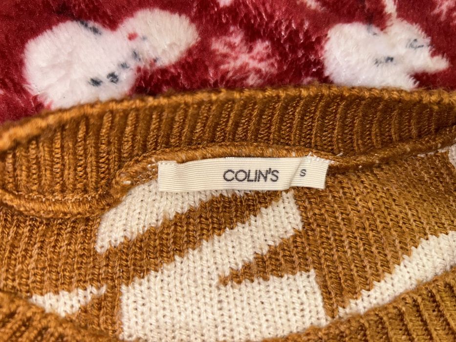 Теплый свитер Colin's в «гусиную лапку»