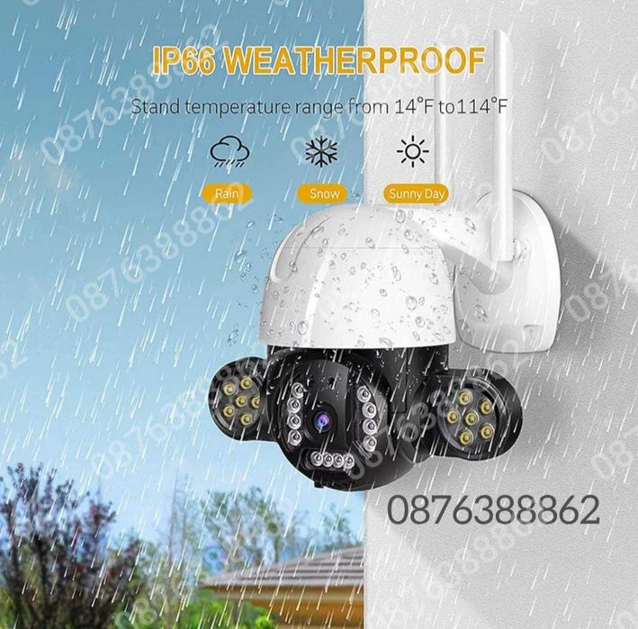 ПРОМО! Камера за видеонаблюдение 6 мегапиксела, въртяща, wi-fi