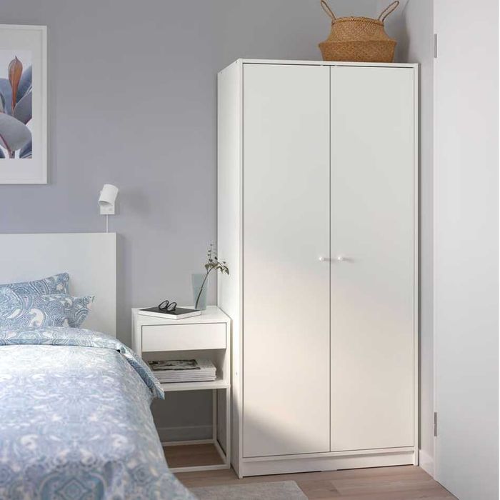 Dulap 2 uşi, alb, 80x55x176 cm