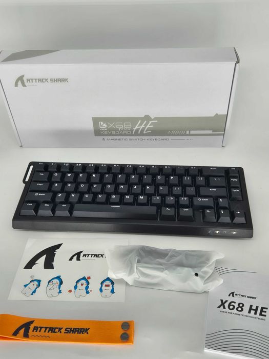 Tastatură Magnetică ATTACK SHARK X68 HE, Switchuri Magnetice, 8000Hz, Rapid Trigger - Grad E