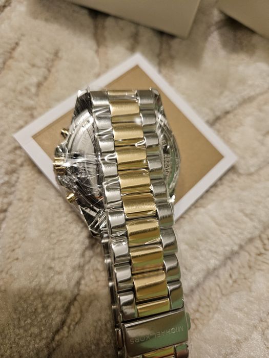 Michael Kors - Ceas cronograf cu bratara metalica Bradshaw, Argintiu/A