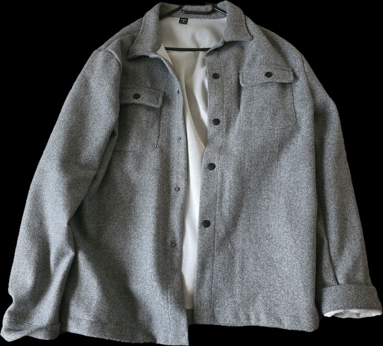Geaca tip pardesiu gri, marime XL