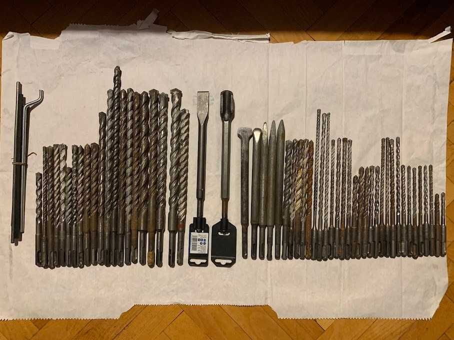 Нови Широки длета 80мм SDS-Plus и SDS-Max шила и патронници  за Перфор