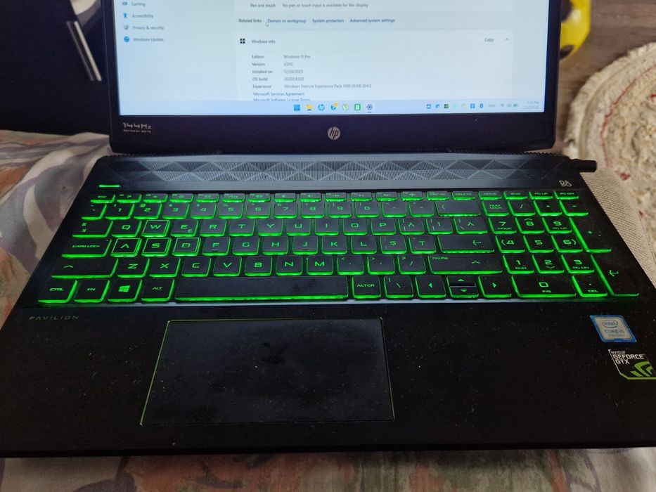 Laptop HP gaming,  video Nvidia