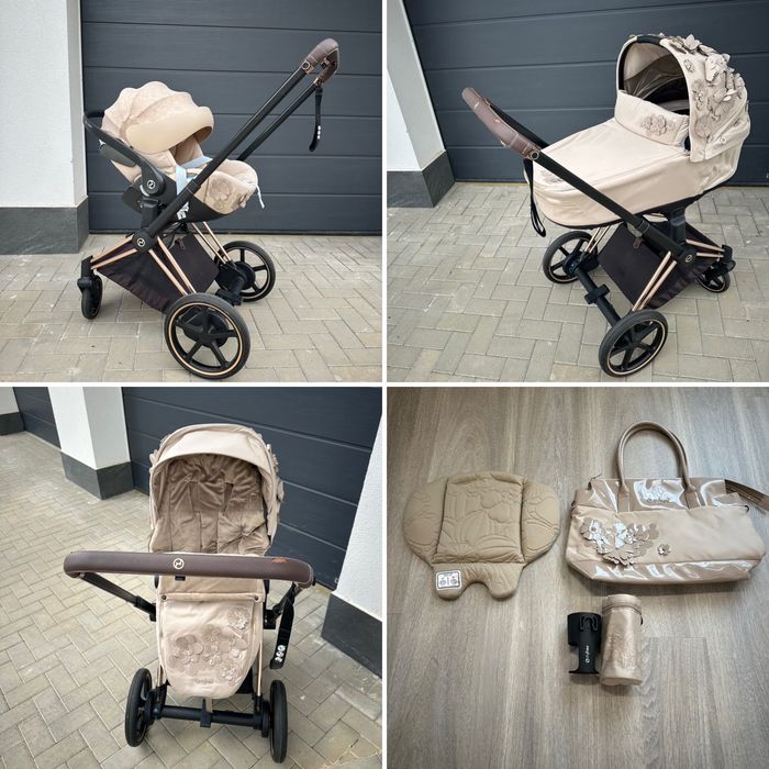 Количка Cybex E Priam Simply Flowers - пълен комплект
