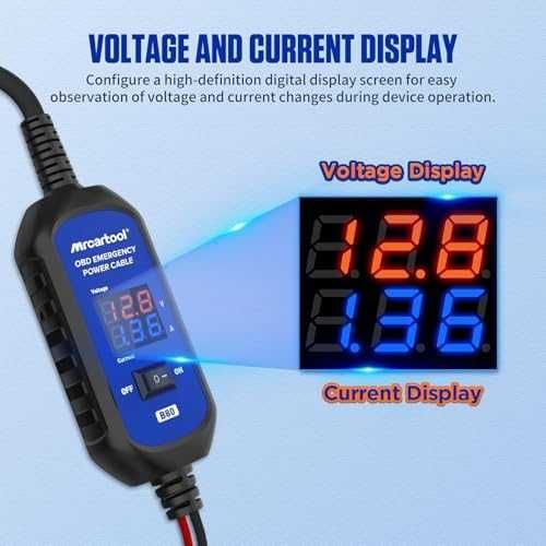 Нов Кабел OBD2 за смяна акумулатор тест утечка бушон, ток и напрежение 12V