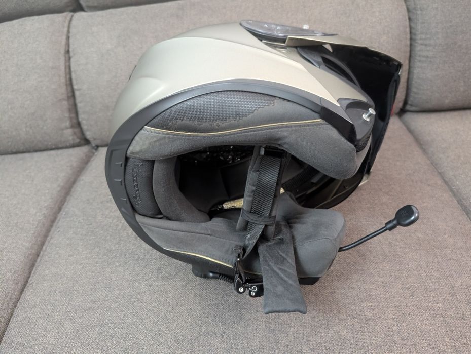 Casca Moto Flip-Up ScorpioExo 920 Titan Mat cu intercom FreeComm BT