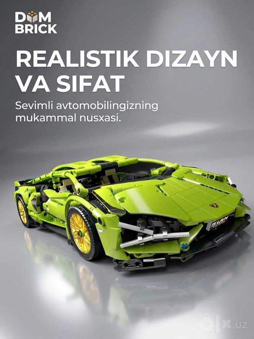 Konstruktor avtomobillar to'plami DOM BRICKS sport karlar