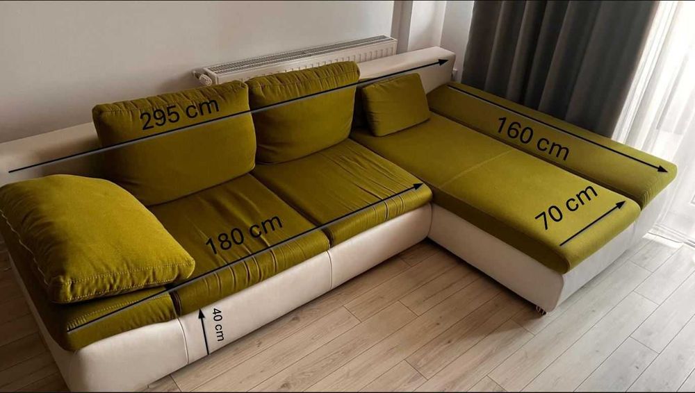 Se vinde urgent Coltar extensibil + depozitare - forma L dreapta