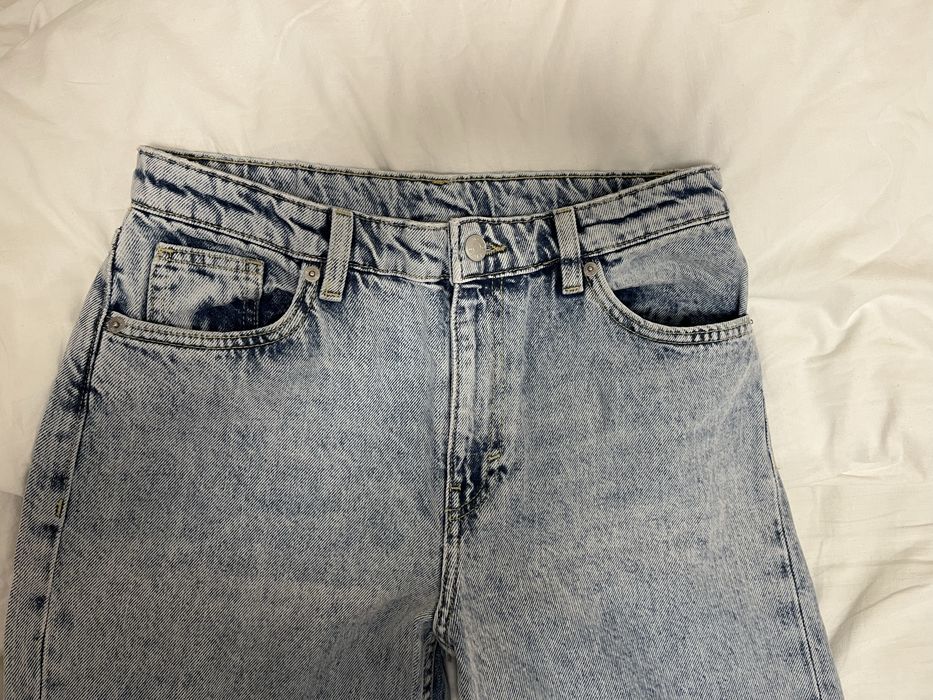 Blugi wide leg albastri