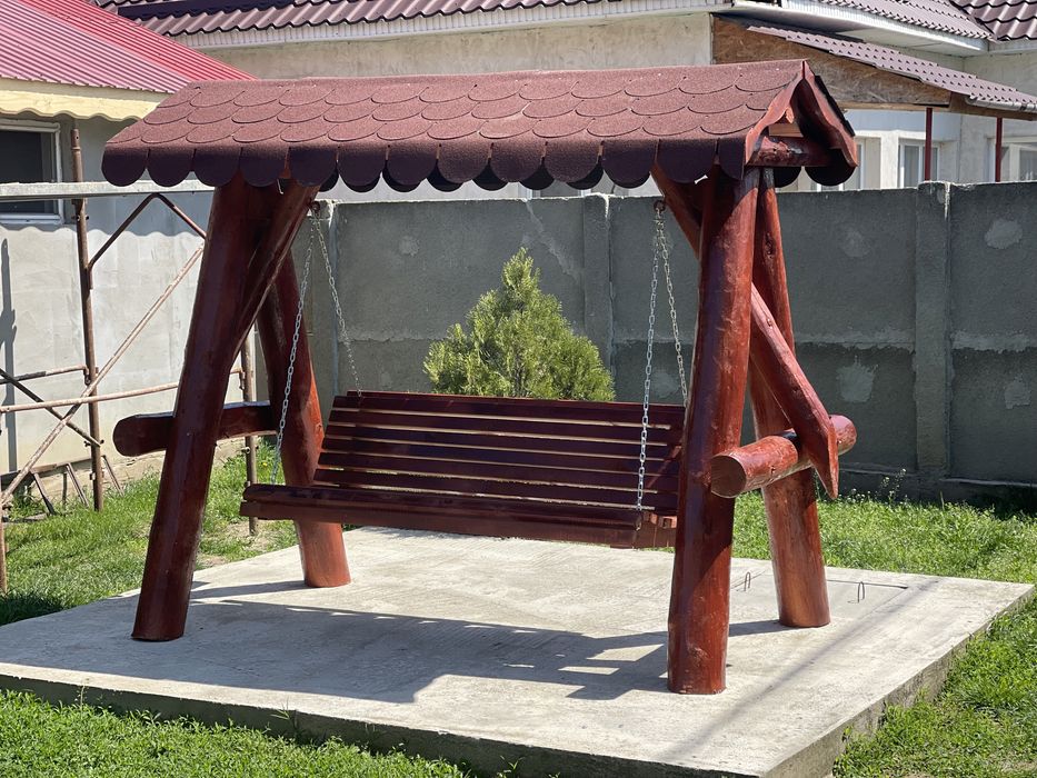 Balansoar din lemn masiv / leagan rustic