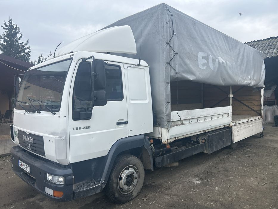 Camion 7,5 tone MAN LE 220 carosat cu lift