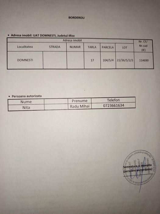 Vând 4 loturi teren în Domnești, strada Garoafei/Intrarea Petuniei