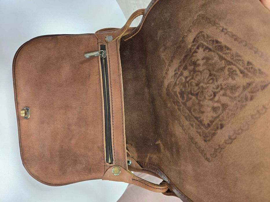 Дамска чанта, естествена камилска кожа, нова