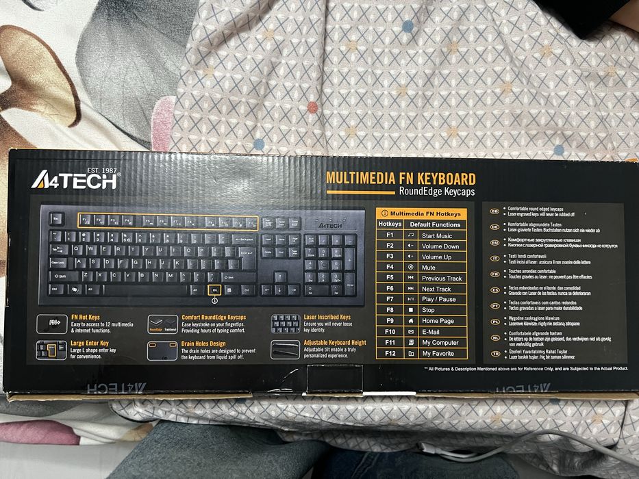 Tastatură A4Tech KR-85 Multimedia FN Keyboard – Nouă, la cutie