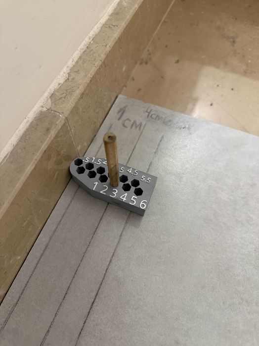 Маркиращ шаблон / Инструмент за разчертаване 1-6см