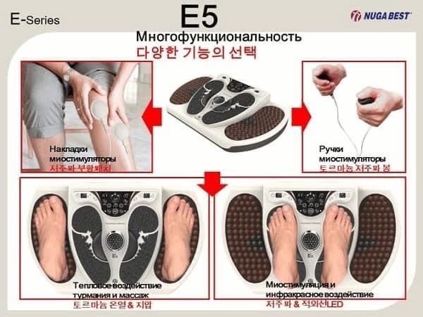 Биоэнергетический многофункциональный массажер для ног Е5 Нуга Бест