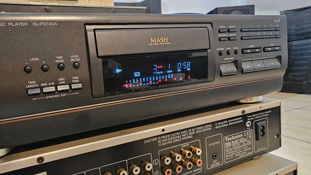 Cd player Technics SL-PS740 Class AA cu vumetru telecomanda video test