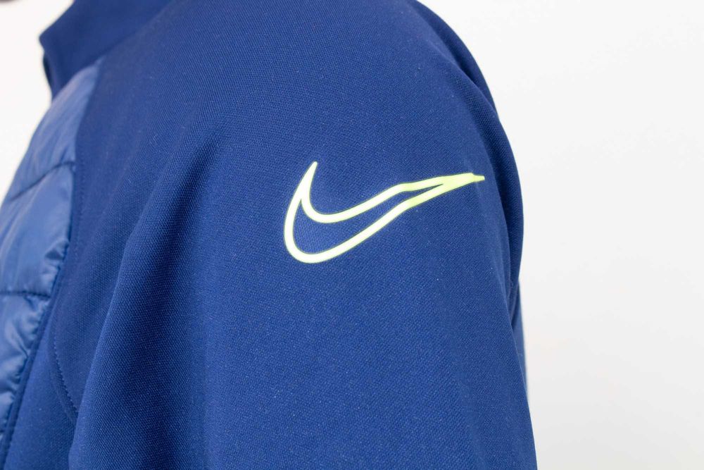 Nike оригинален мъжки суичър тренирочъчна блуза 1/2 цип подплатен S