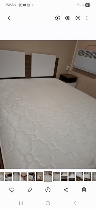 Легло-спалня 160/200 с матрак + топ матрак  WELLPUR