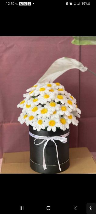 Ръчно плетени цветя