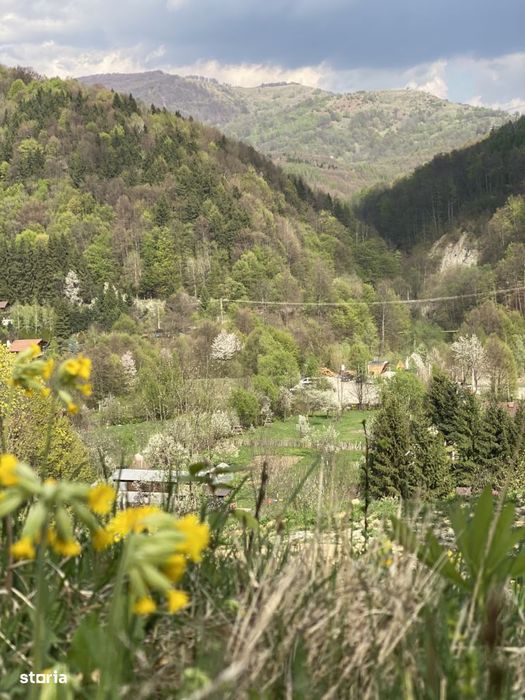 Teren vedere panoramica lacul Paltinu si dealuri in Valea Doftanei