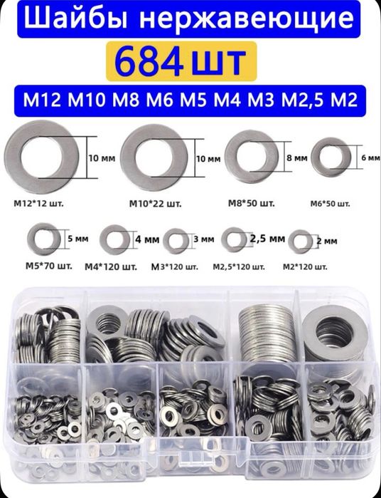 Набор разных шайб