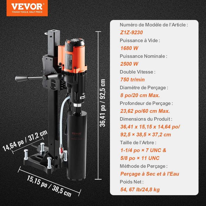 Kit Mașină de Carotat Profesională Ø230 mm | 2 Carote Incluse | 2.880 Lei + TVA