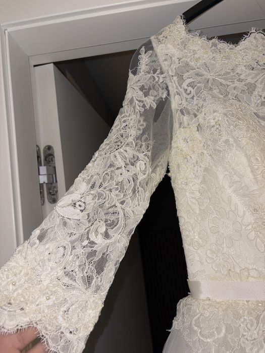 Rochie de mireasa XS-S si crinolina-5 cercuri
